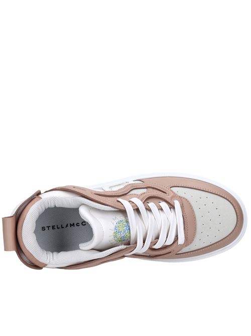 Faux leather and fabric trainers STELLA MC CARTNEY | 810178 E00074 6803BEIGE-BIANCO